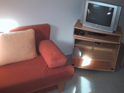 Wohnzimmer mit Kabel - TV
